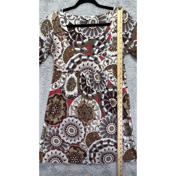 Vintage Tramp Dress Womens Small Brown Floral Y2K Boho Babydoll Festival Hippie - Picture 7 of 13